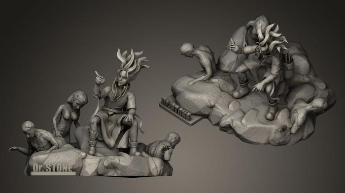 Figurines heroes, monsters and demons (STKM_0021) 3D model for CNC machine